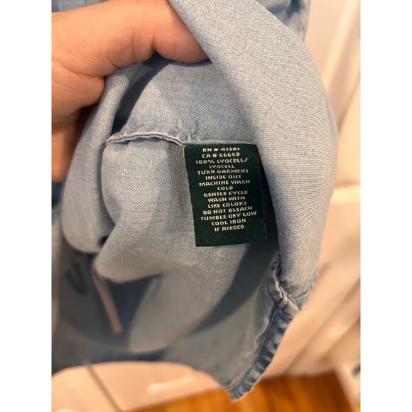 Lauren Ralph Lauren Women’s Chambray Dress Size 16W - Picture 7 of 7